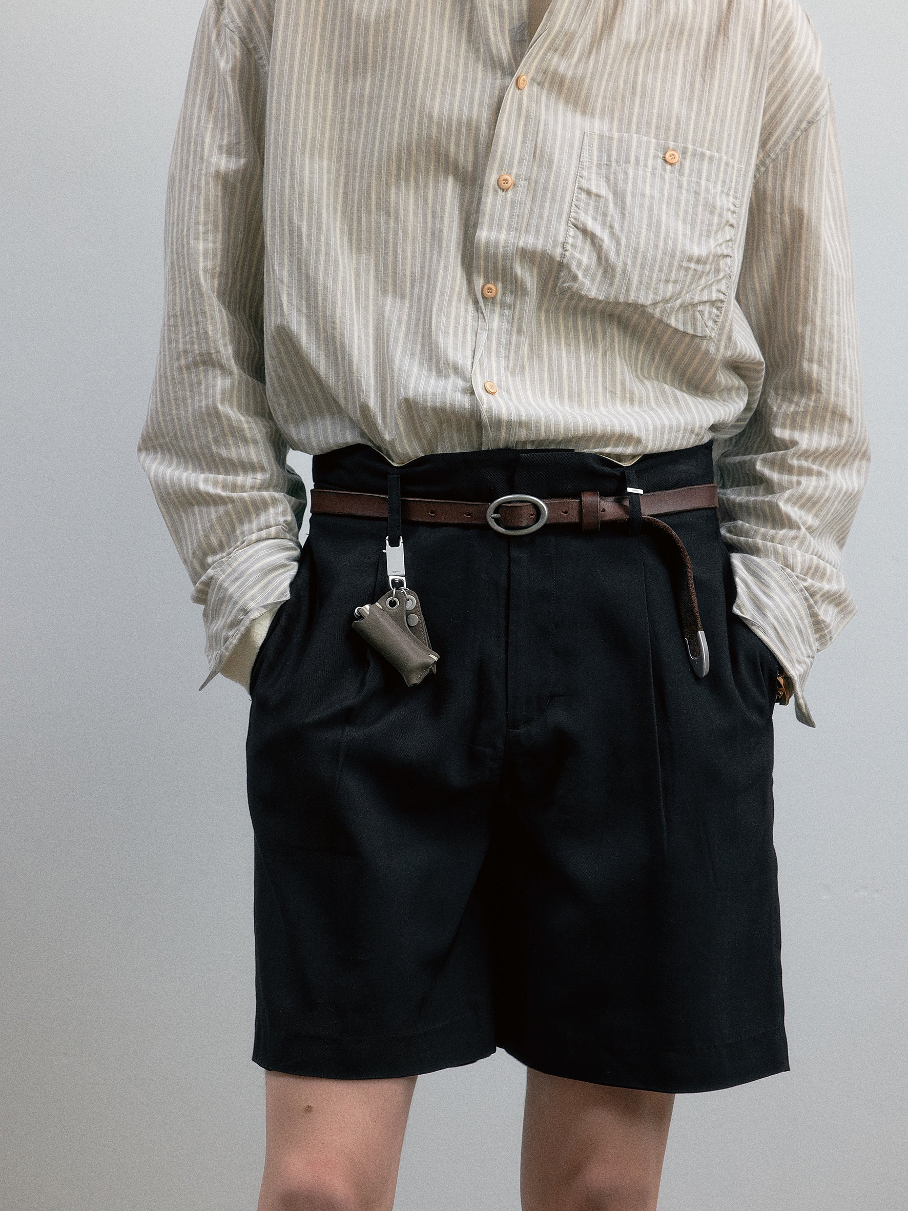 011 - Vrille Fold-over Tailored Shorts