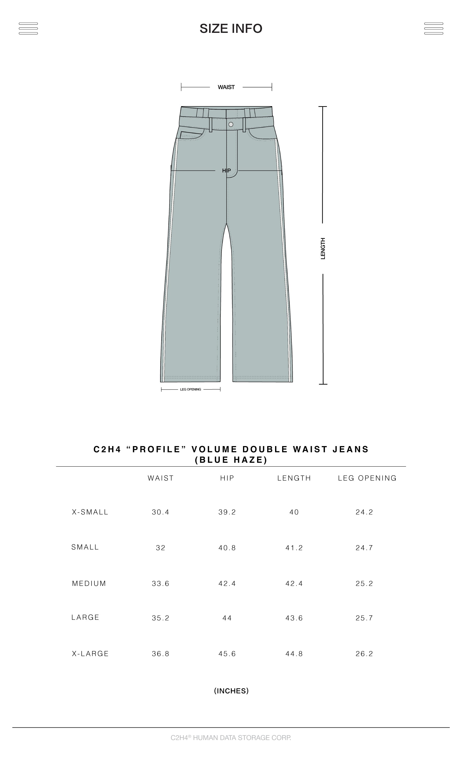 008 - “Profile” Volume Double Waist Jeans