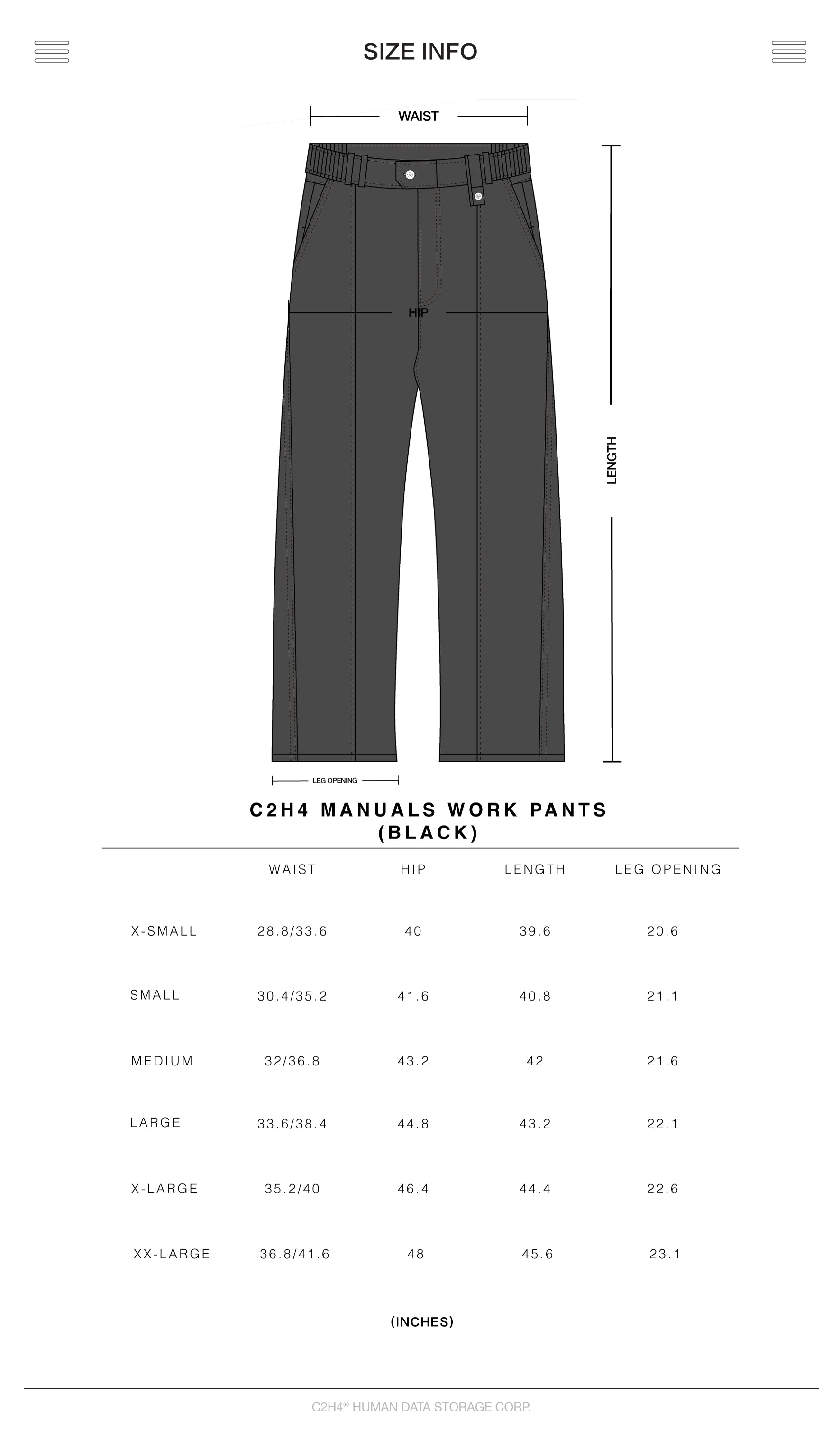 Staff Uniform Manuals Work Pants