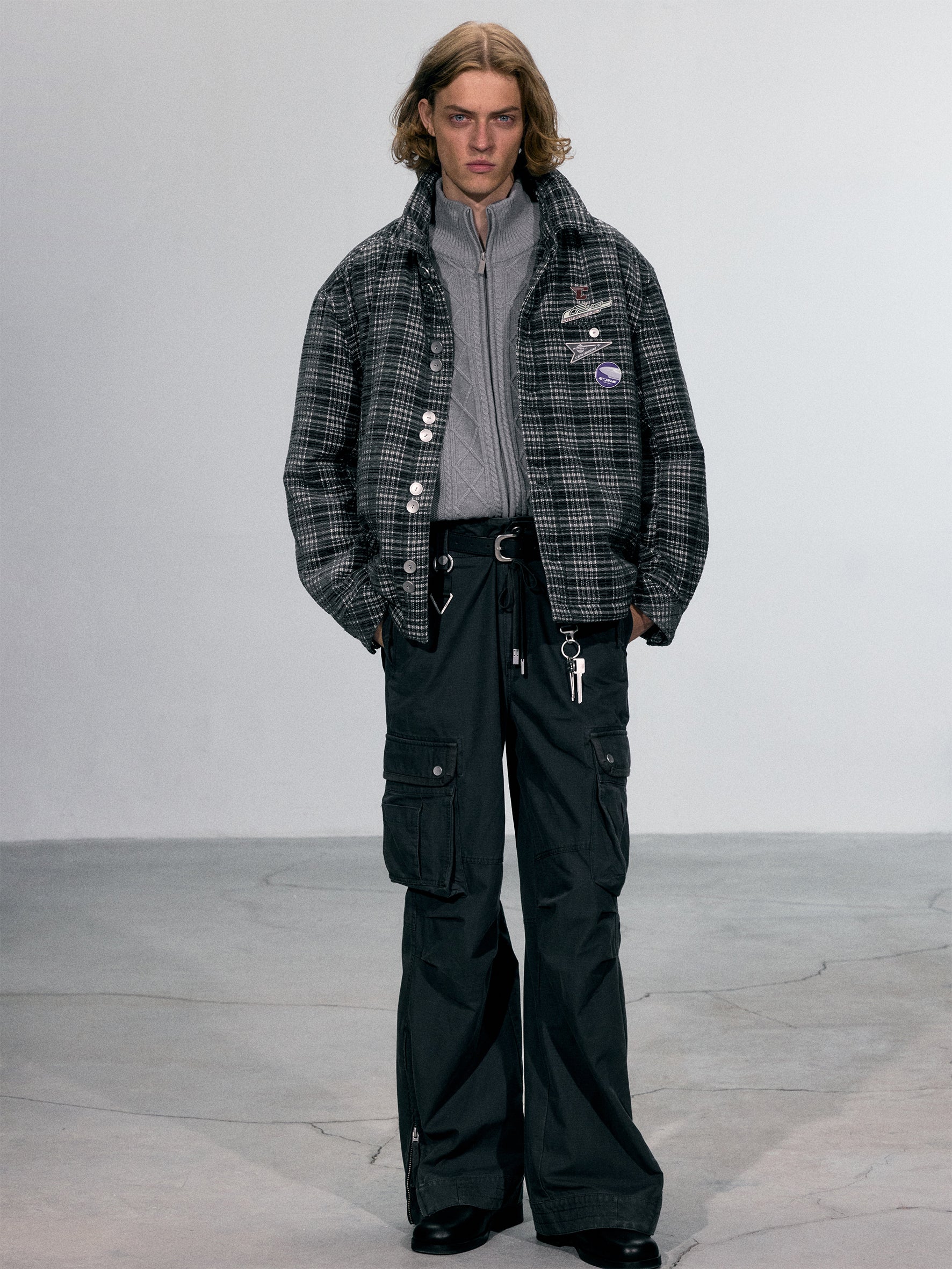 010 - Gridlines Puffer Shirt