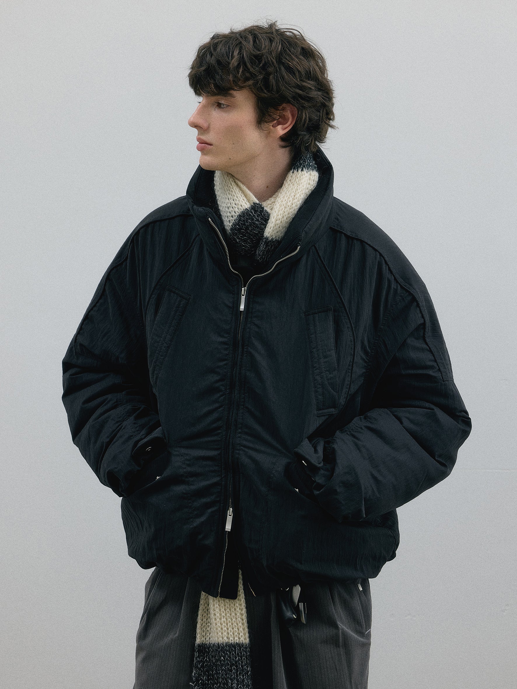 011 - Wrinkled Oversize Puffer Jacket