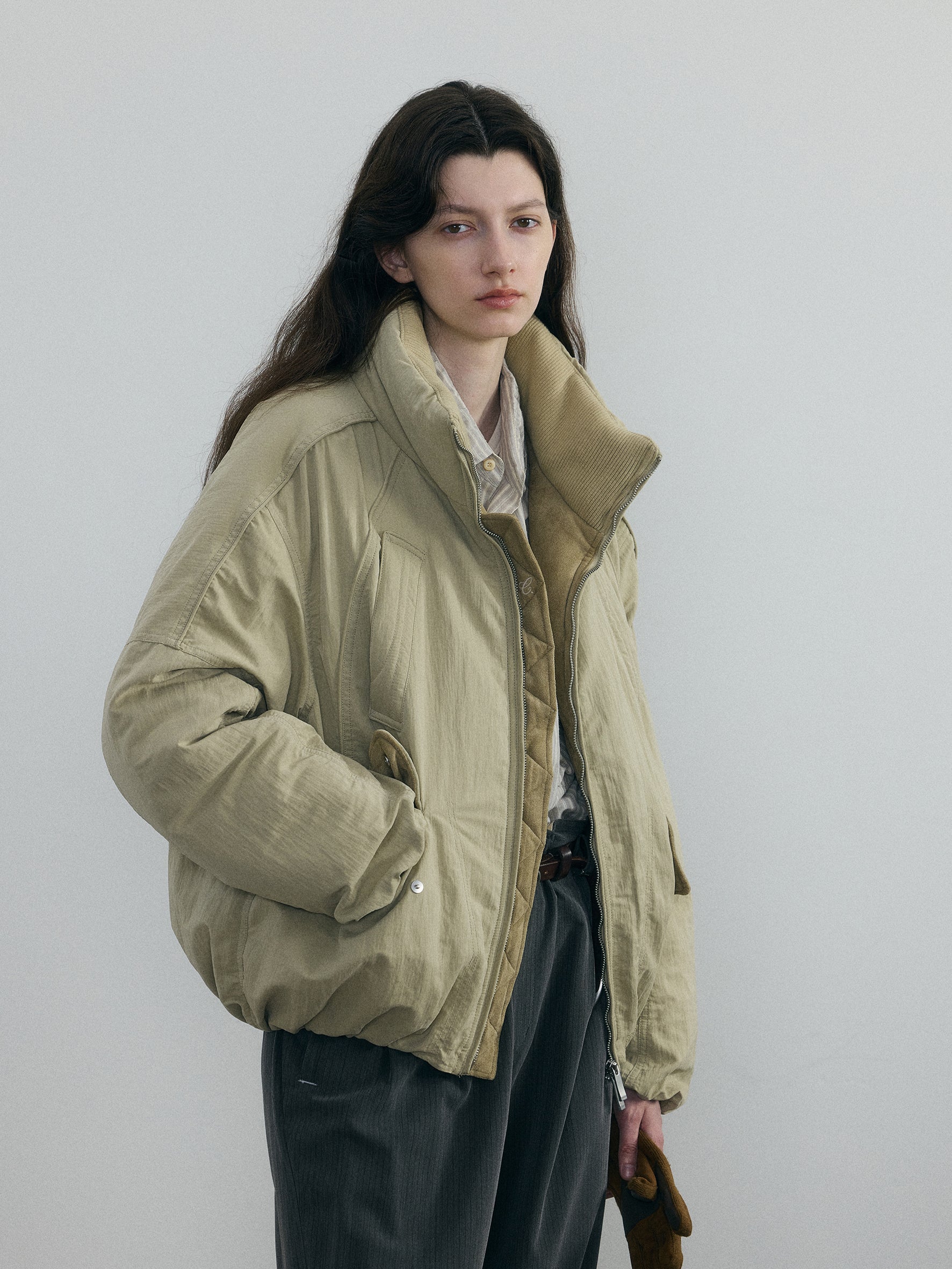 011 - Wrinkled Oversize Puffer Jacket