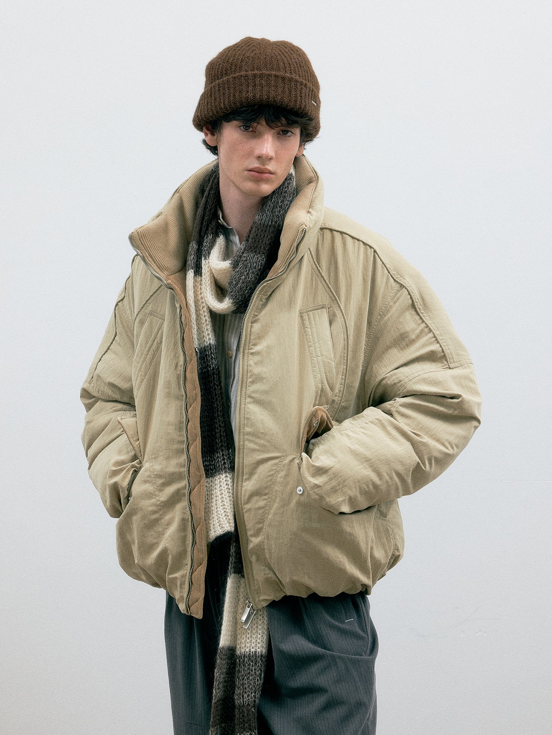 011 - Wrinkled Oversize Puffer Jacket