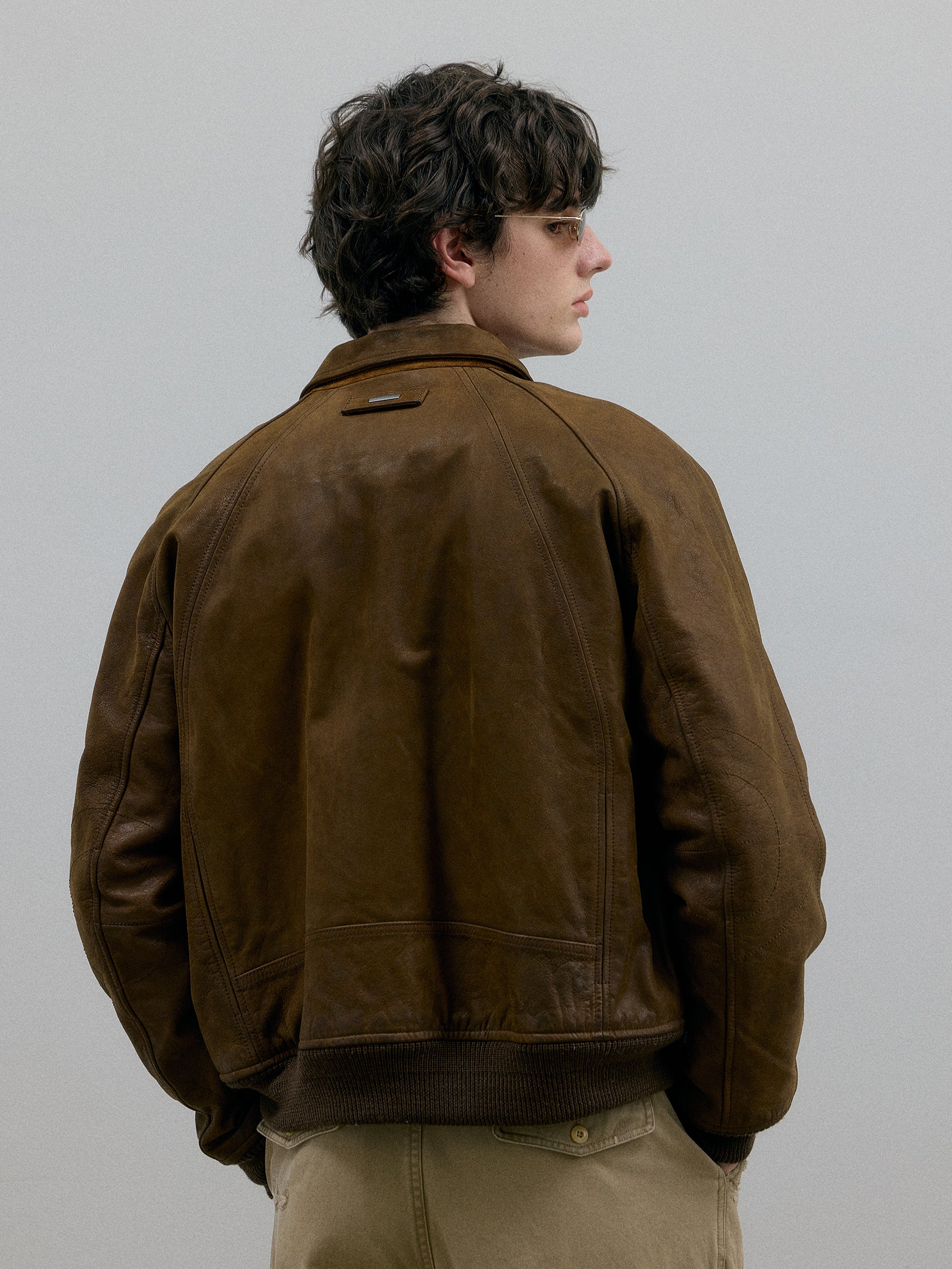 011 - Moccasin Memory Faded A-2 Leather Jacket