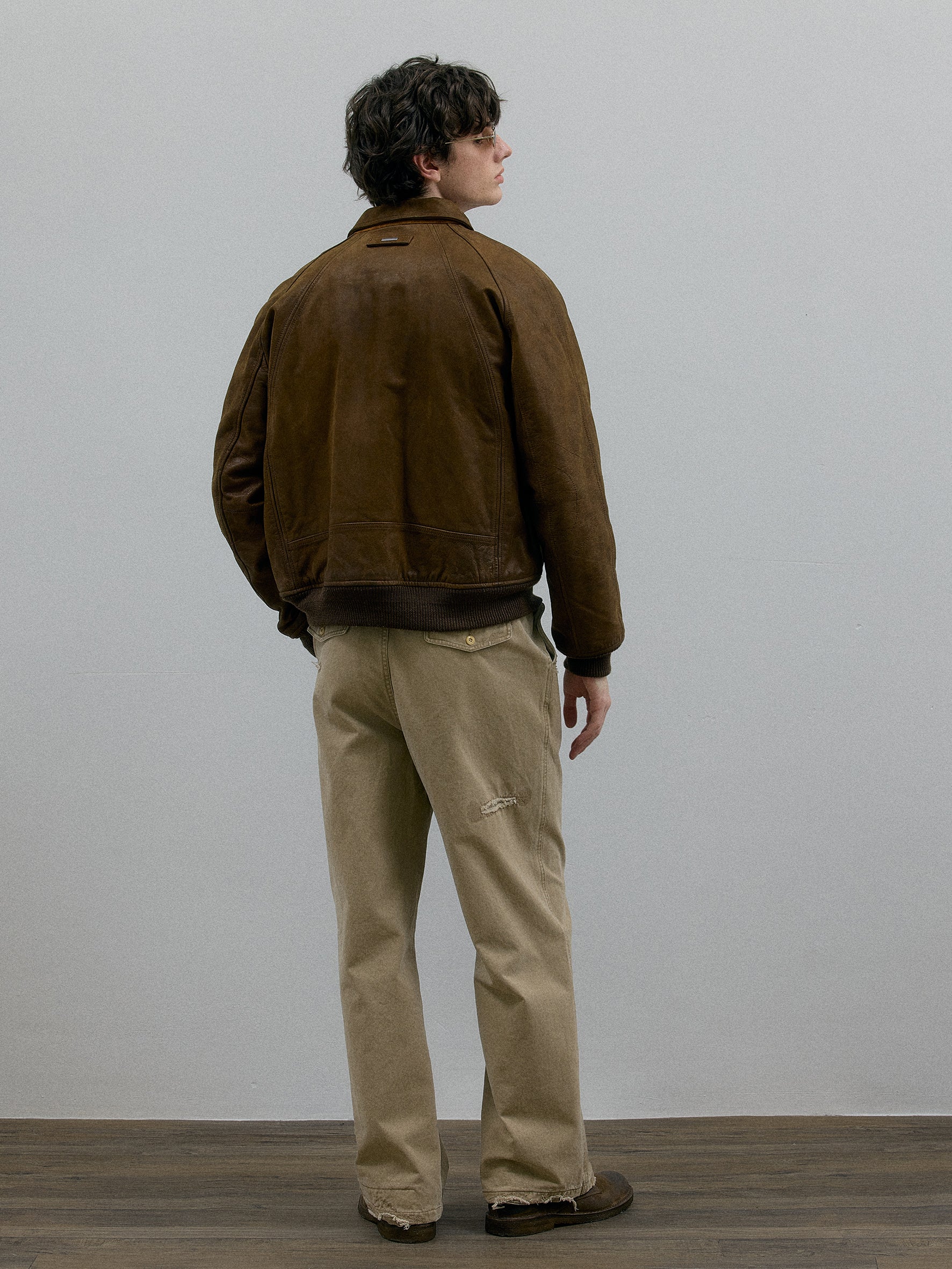 011 - Moccasin Memory Faded A-2 Leather Jacket