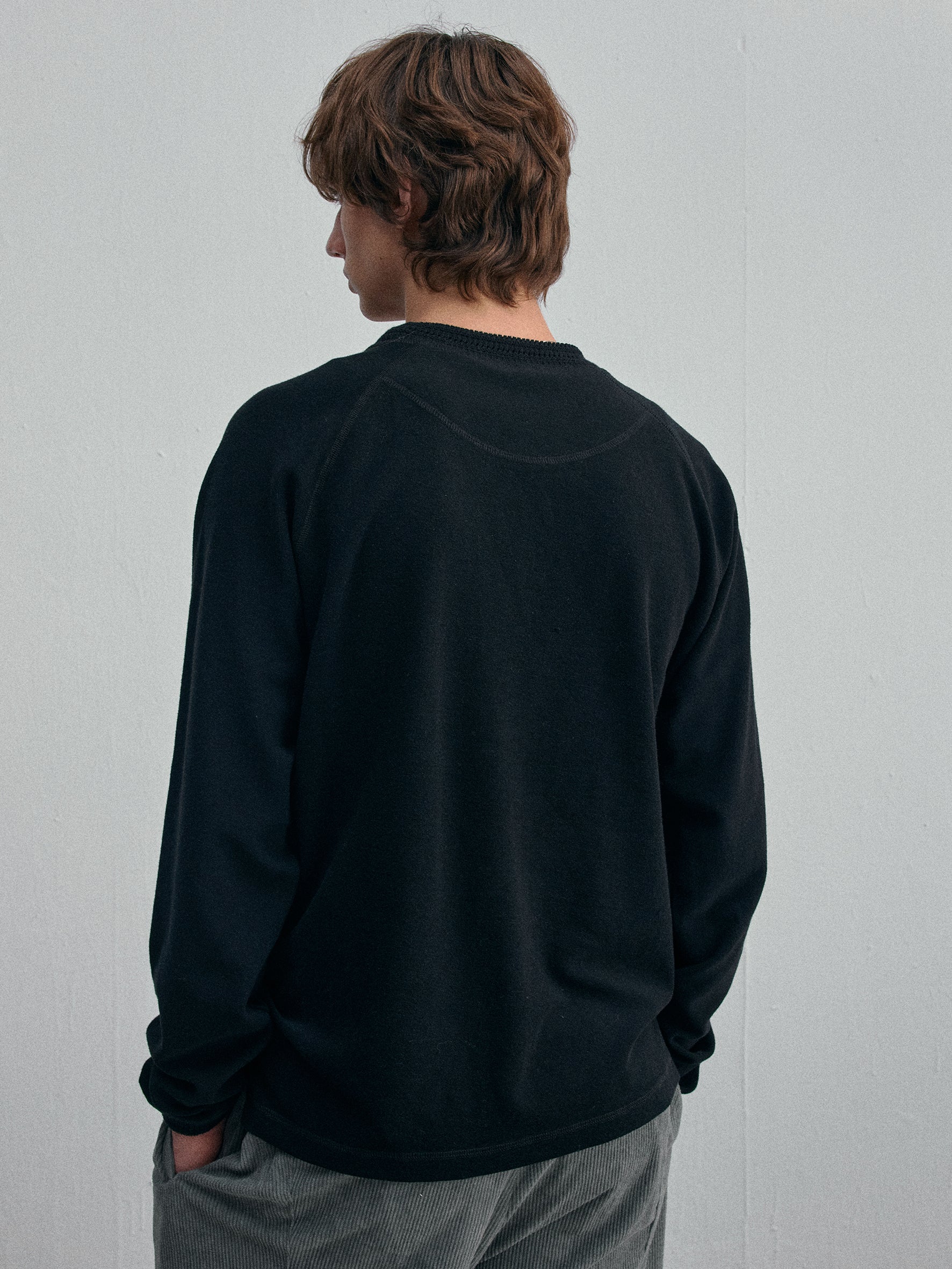 012 - Quiet Wardrobe Soft Knit-Collar Sweatshirt