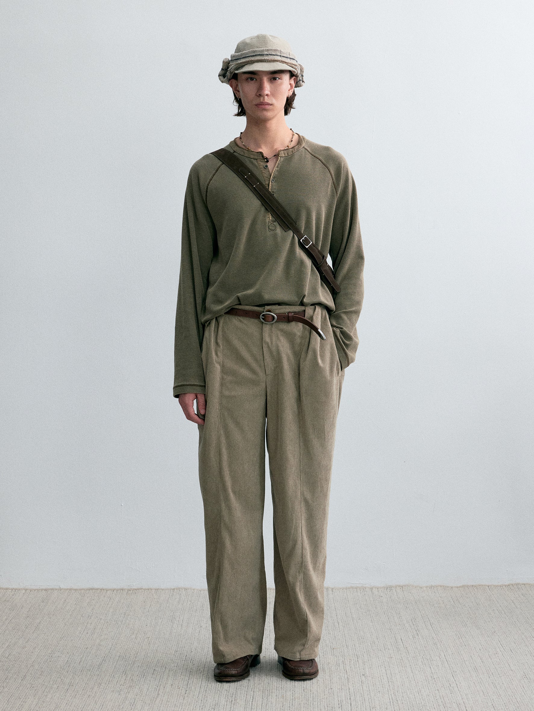 012 - Moccasin Memory Textured Henley
