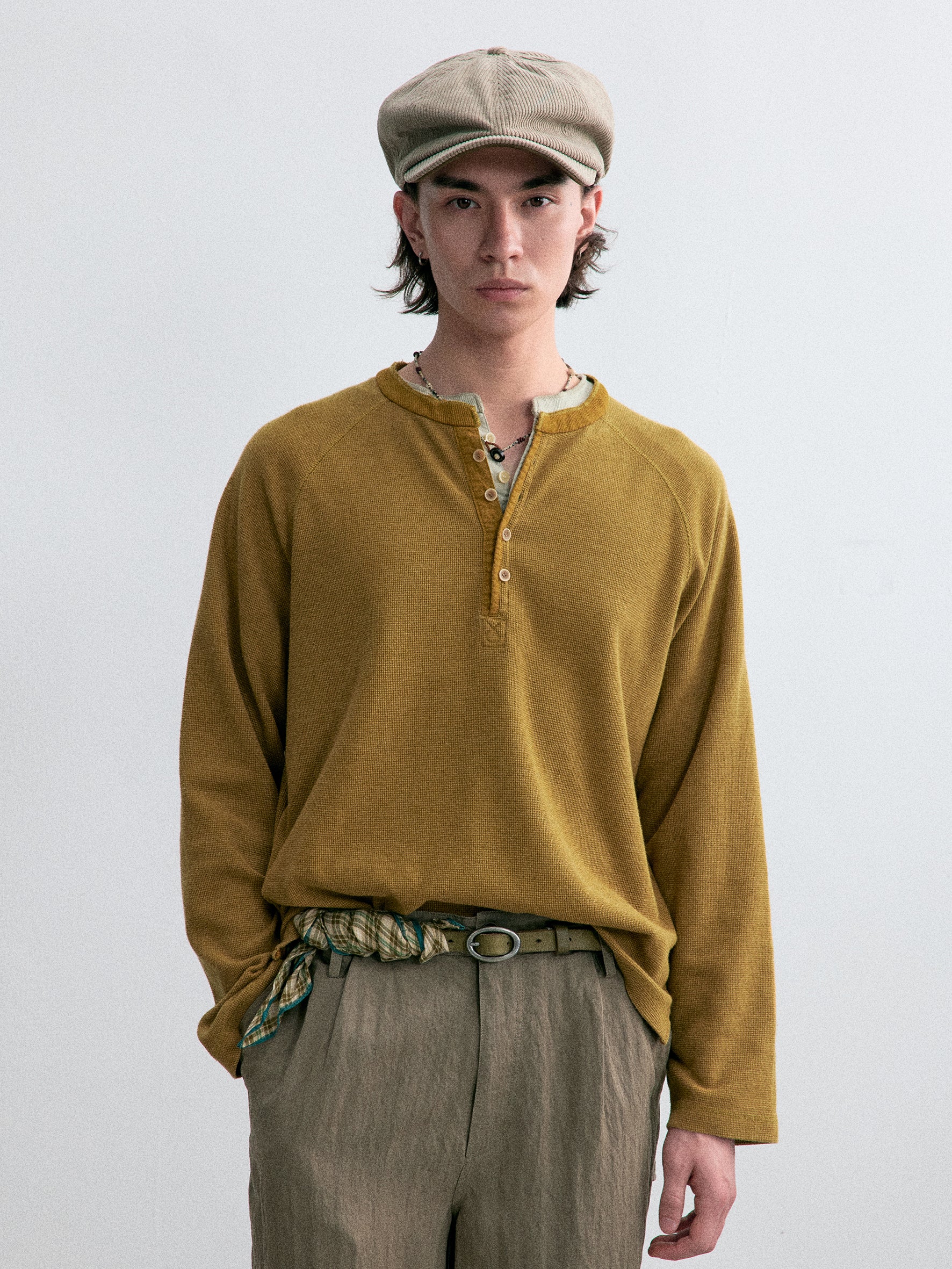 012 - Moccasin Memory Textured Henley
