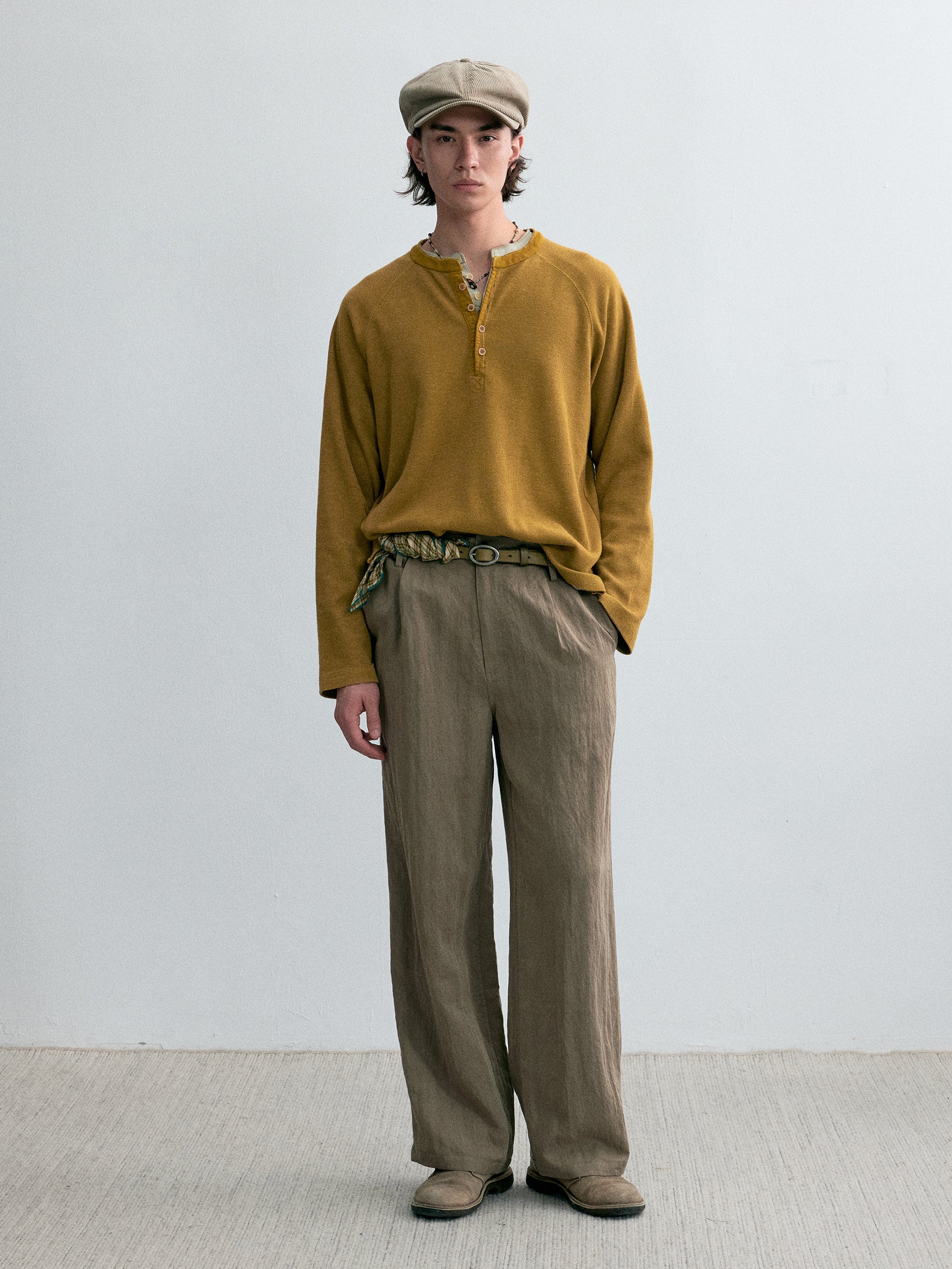 012 - Moccasin Memory Textured Henley