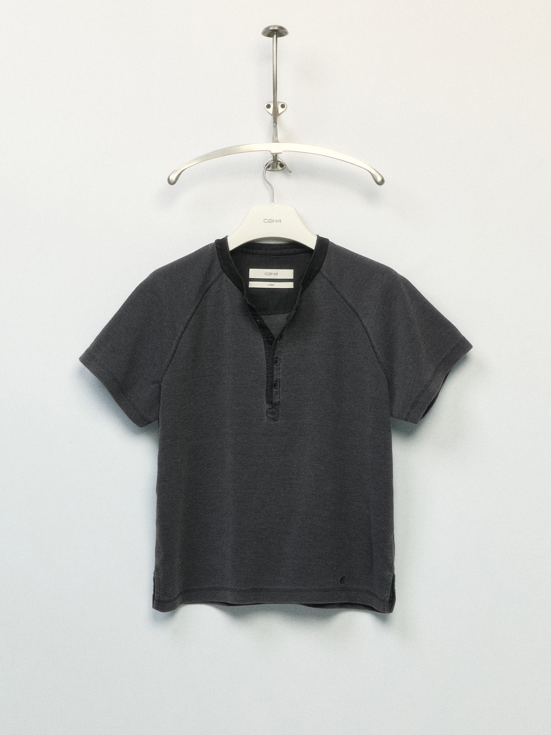 012 - Moccasin Memory Textured Short-Sleeve Henley