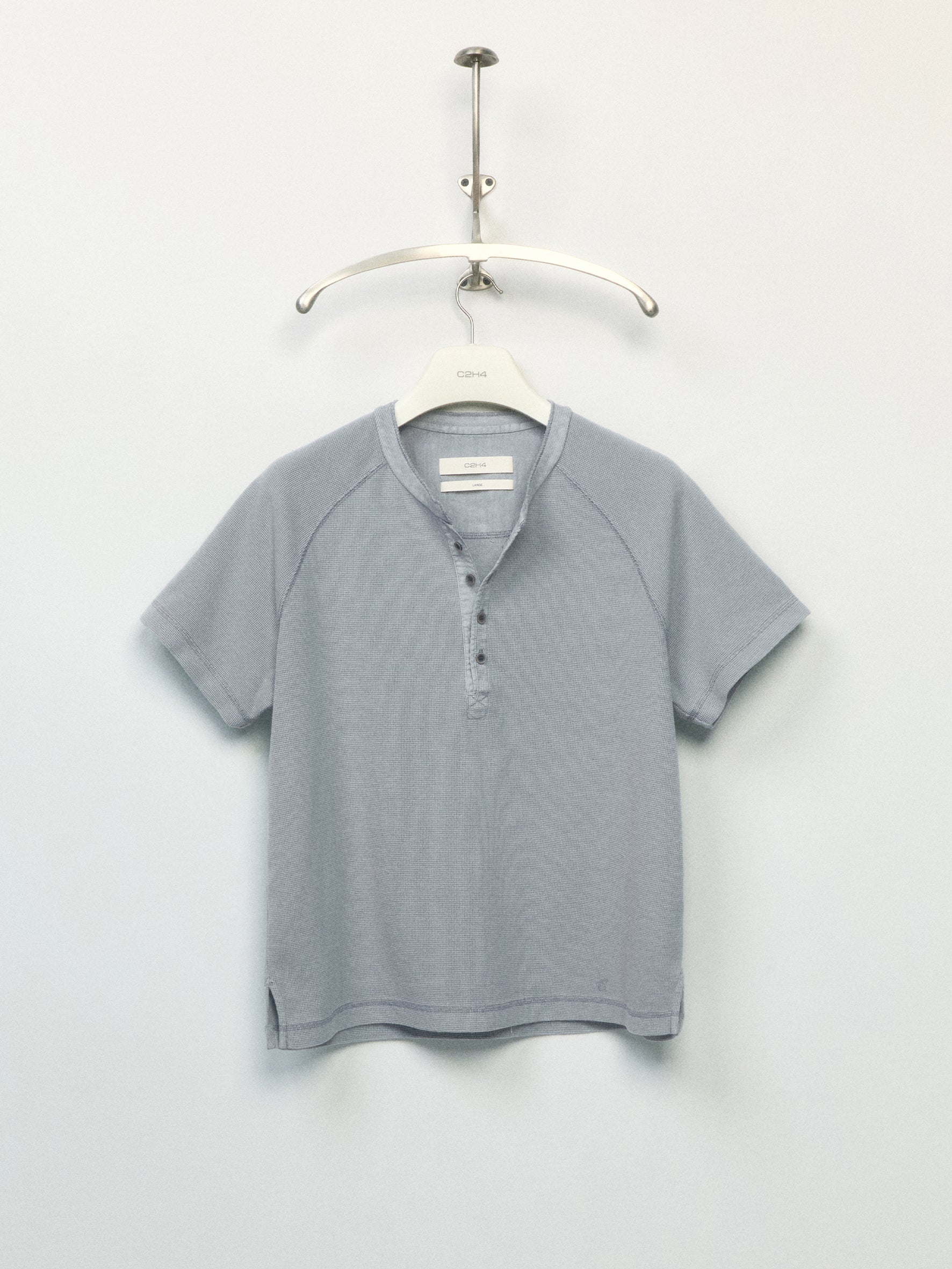 012 - Moccasin Memory Textured Short-Sleeve Henley