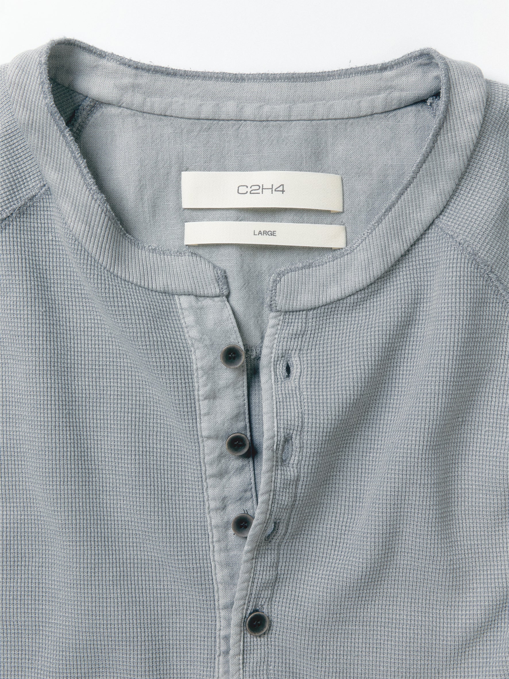 012 - Moccasin Memory Textured Short-Sleeve Henley