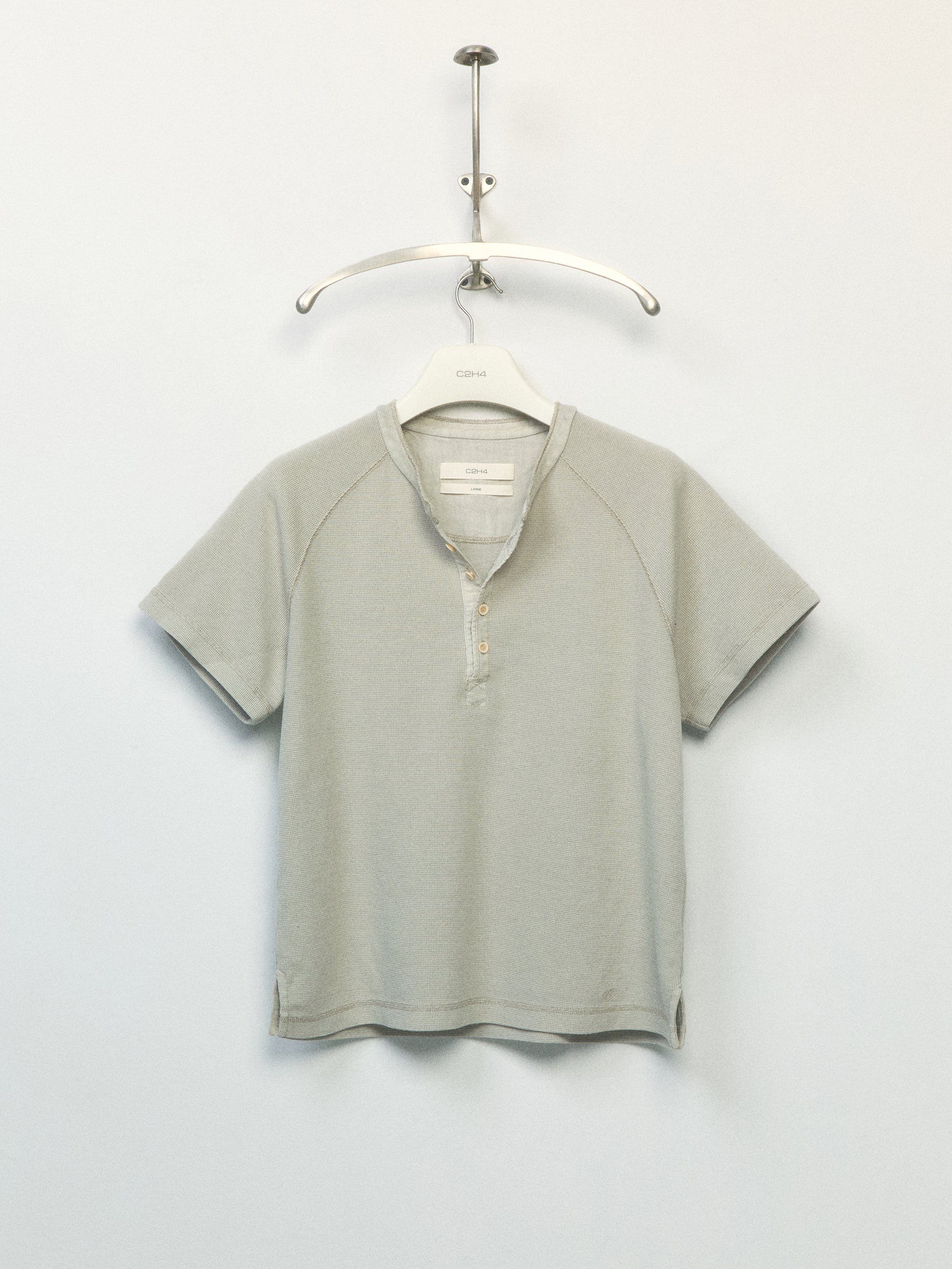 012 - Moccasin Memory Textured Short-Sleeve Henley