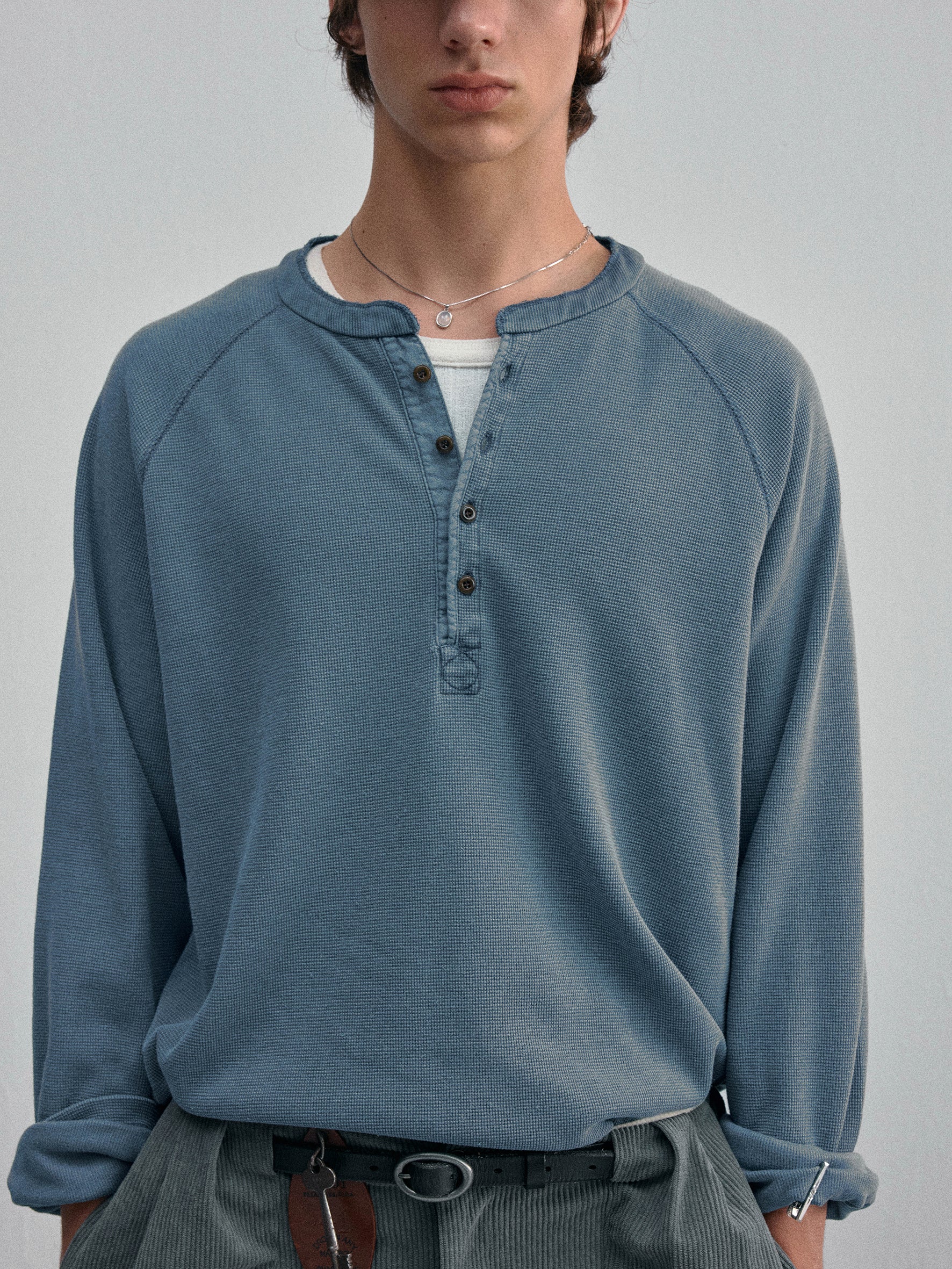 012 - Moccasin Memory Textured Henley