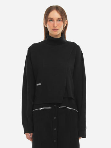 006 - Oversized Asymmetric Knit Turtleneck